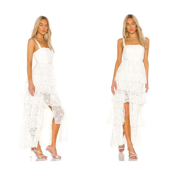 NBD | NWT Love My Way Lace Formal Maxi Gown in White Size XXS - Picture 1 of 9